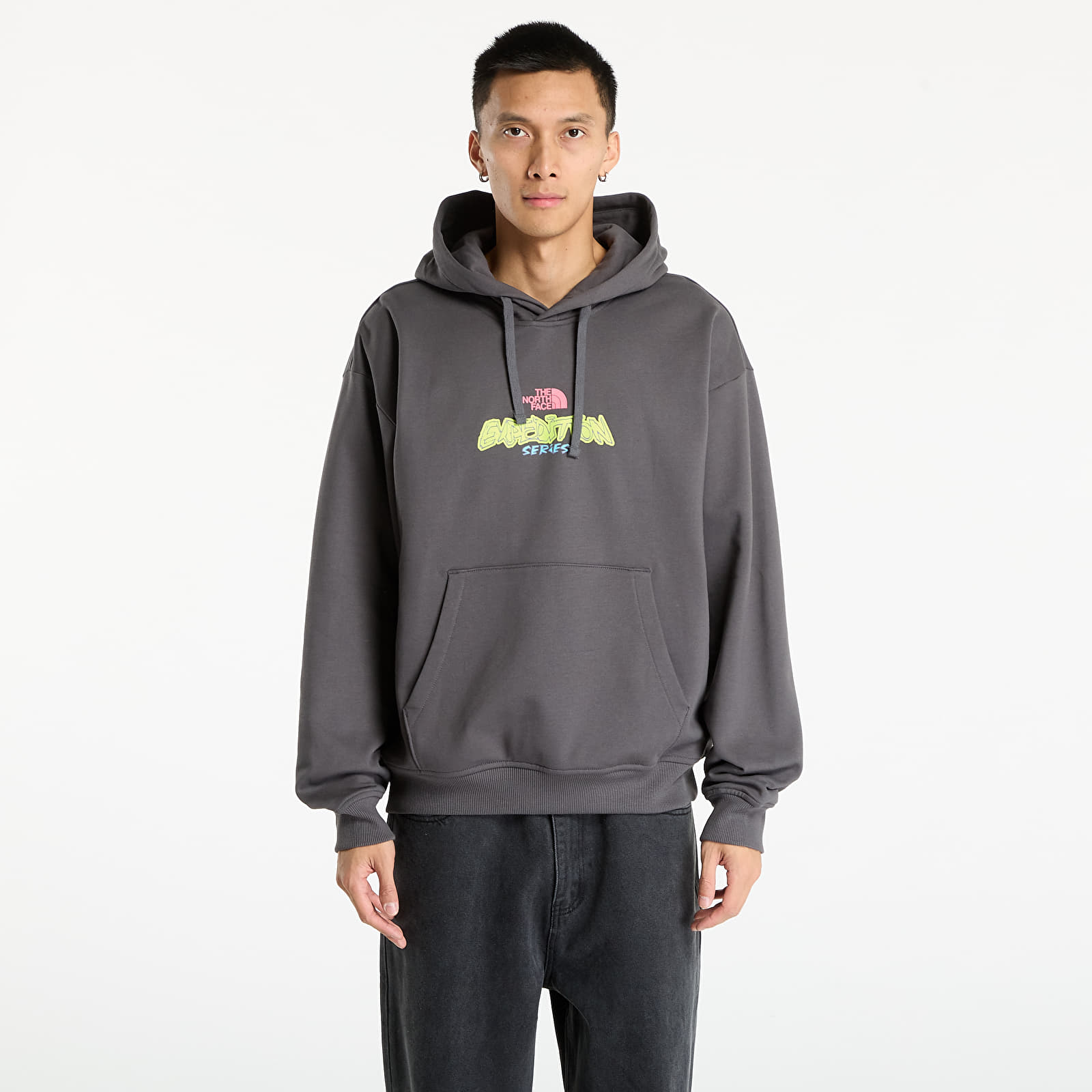 Hupparit ja collegepaidat The North Face U Expedition Celebration Oversized Hoodie UNISEX Anthracite Grey