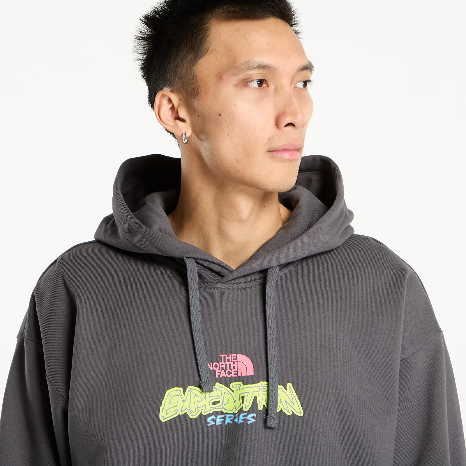 Hupparit ja collegepaidat The North Face U Expedition Celebration Oversized Hoodie UNISEX Anthracite Grey