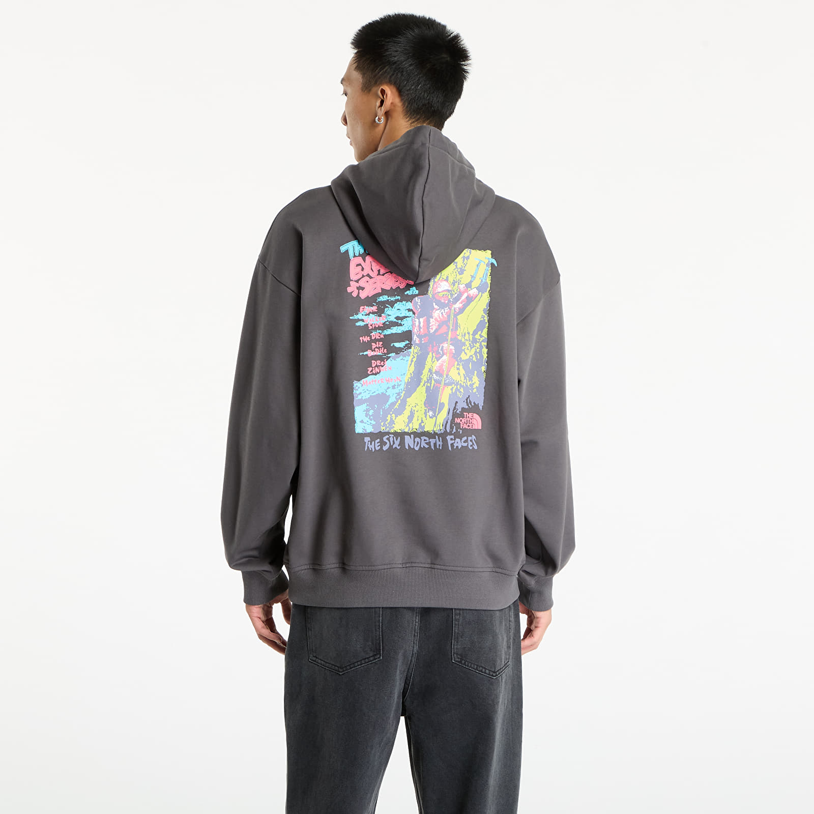 Hupparit ja collegepaidat The North Face U Expedition Celebration Oversized Hoodie UNISEX Anthracite Grey