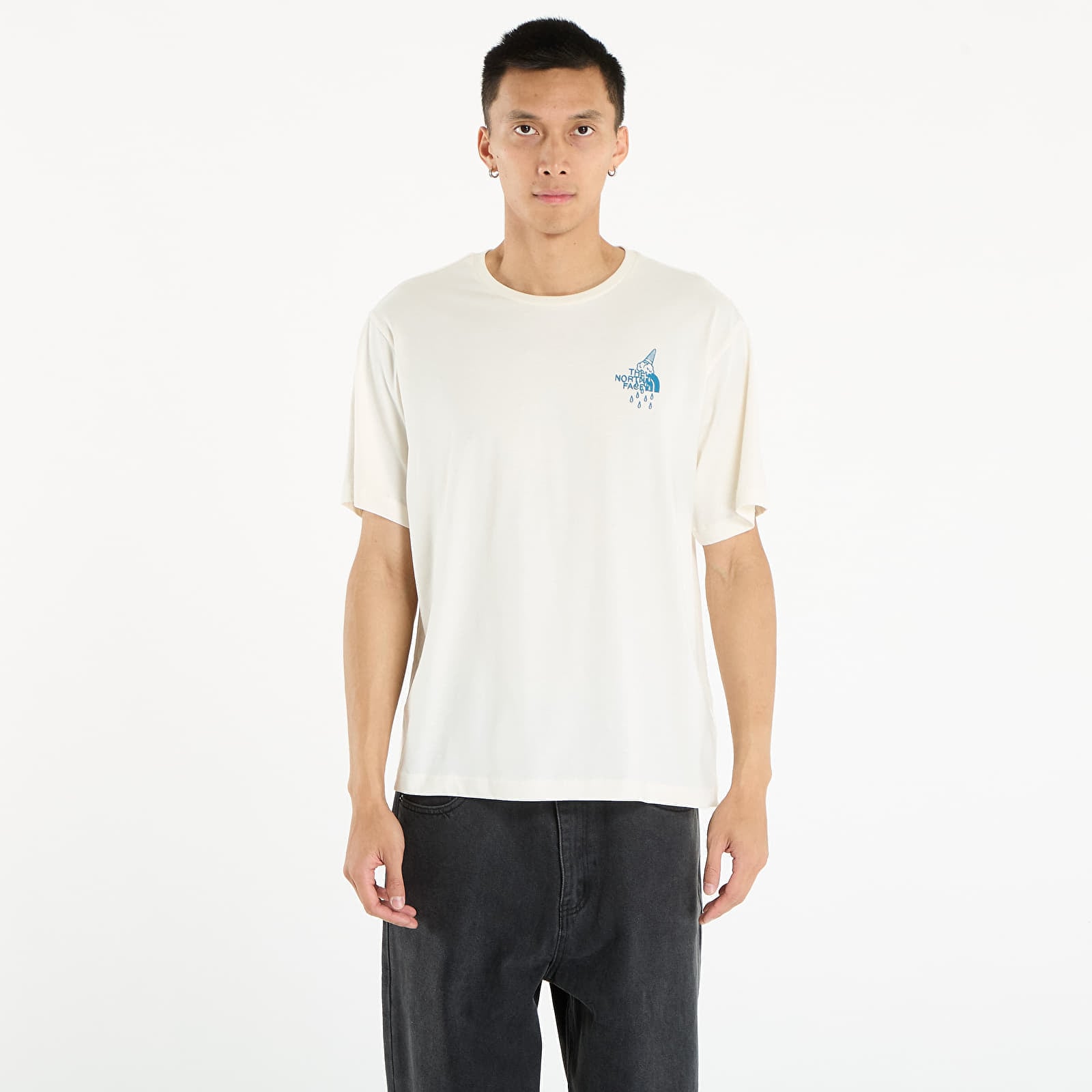 Tricou The North Face U Powder Days Relaxed S/S Tee Graphic UNISEX White Dune XL