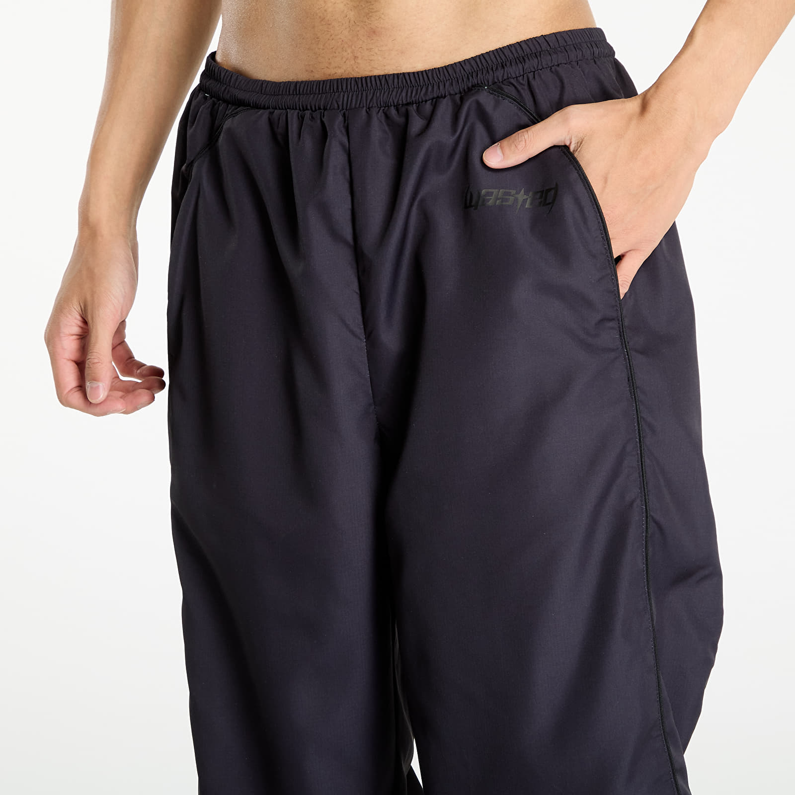 Nohavice Wasted Paris M Spine Track Pant Black