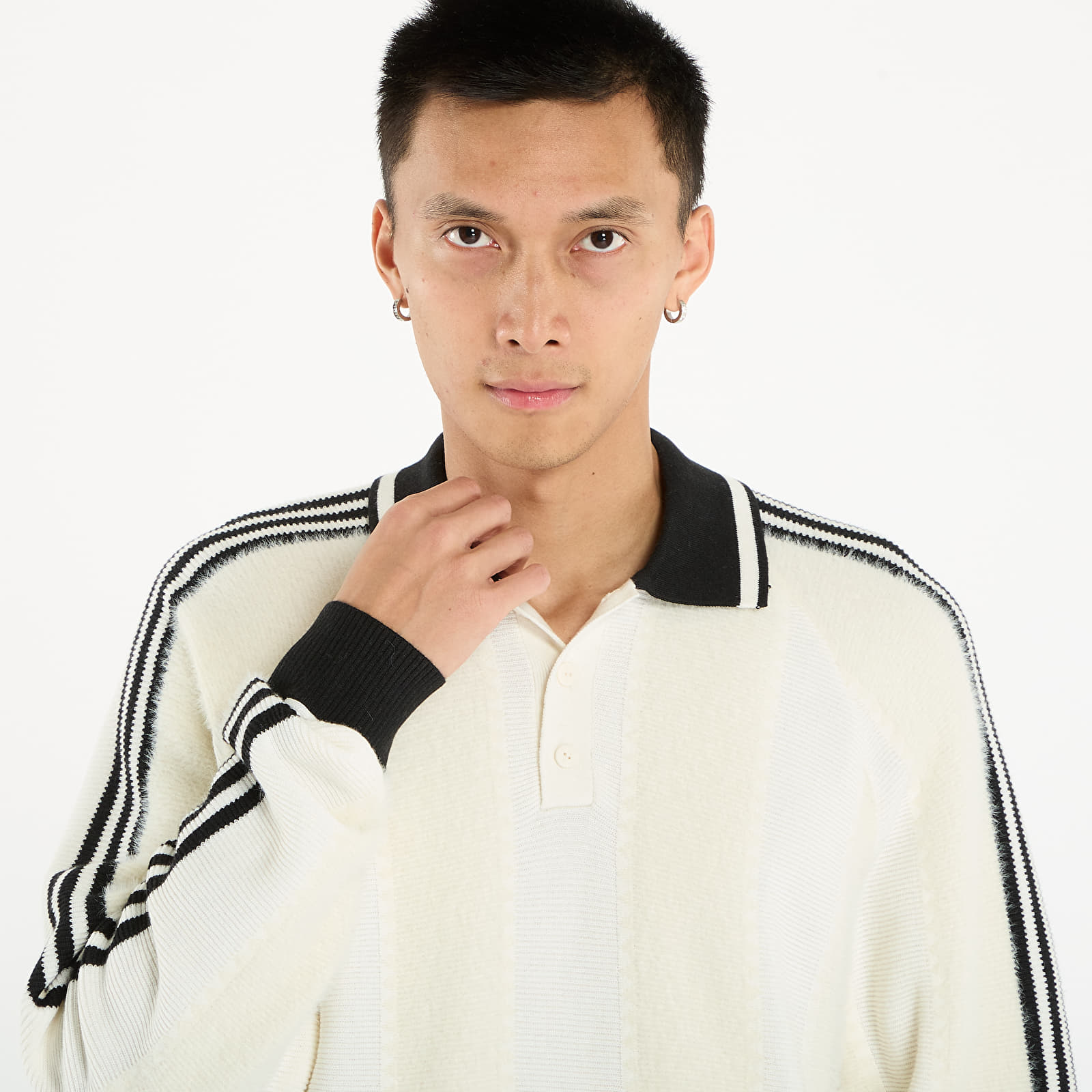 Trikots adidas Premium Knitted Jersey Cream White/ Preloved Red