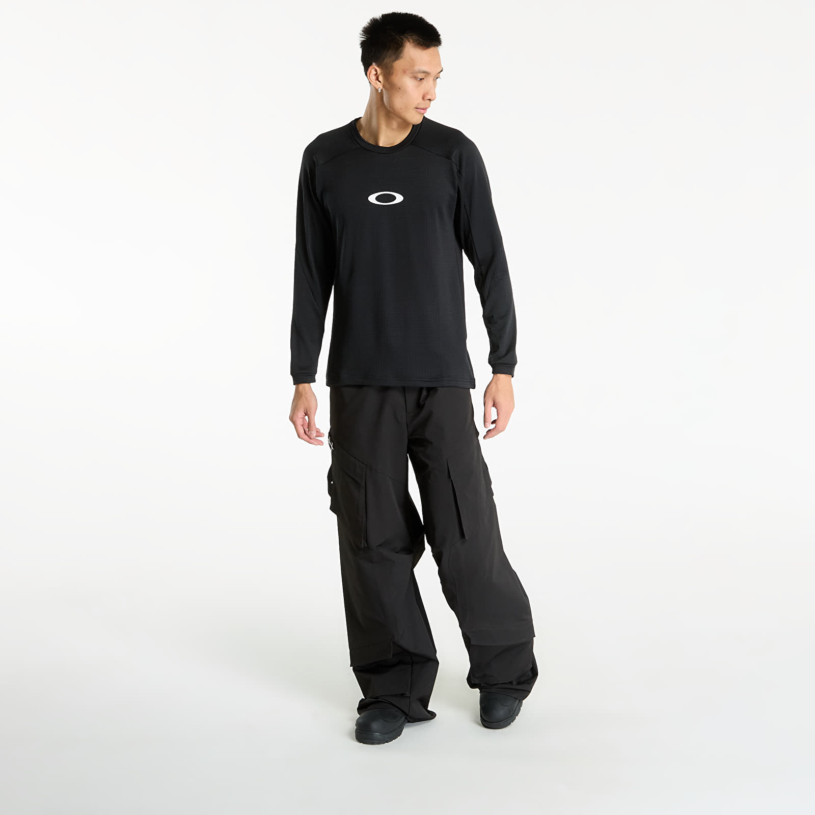 Puloverji OAKLEY Enhance Light Grid L/S Crew 5.7 Blackout
