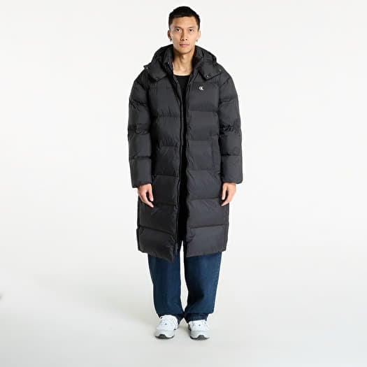 Calvin Klein Jeans Ls Long Length Hooded Coat Black