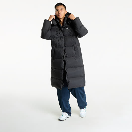 Coats Calvin Klein Jeans Ls Long Length Hooded Coat Black Footshop