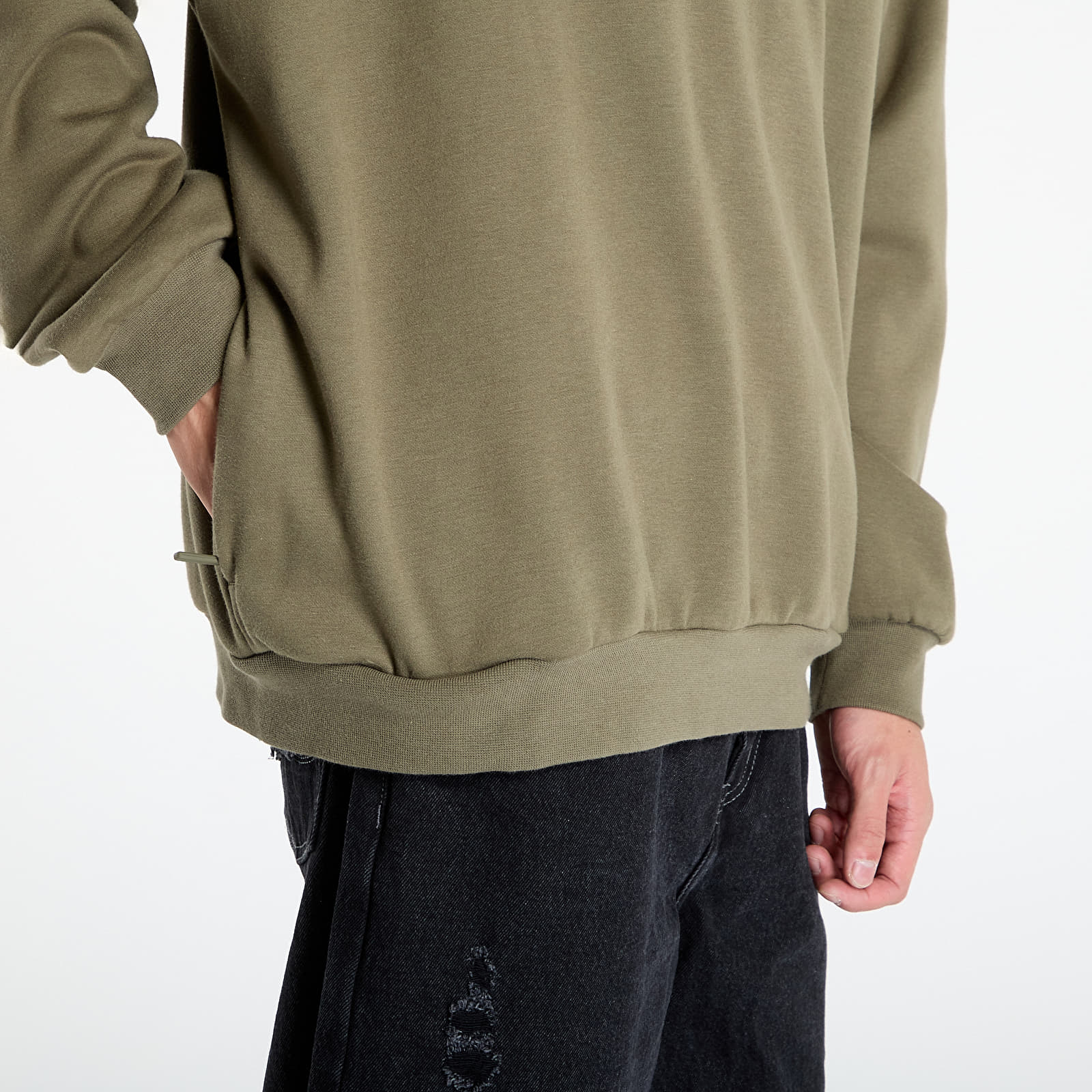 Mikiny adidas Basketball Fleece Hoodie UNISEX Olive Strata