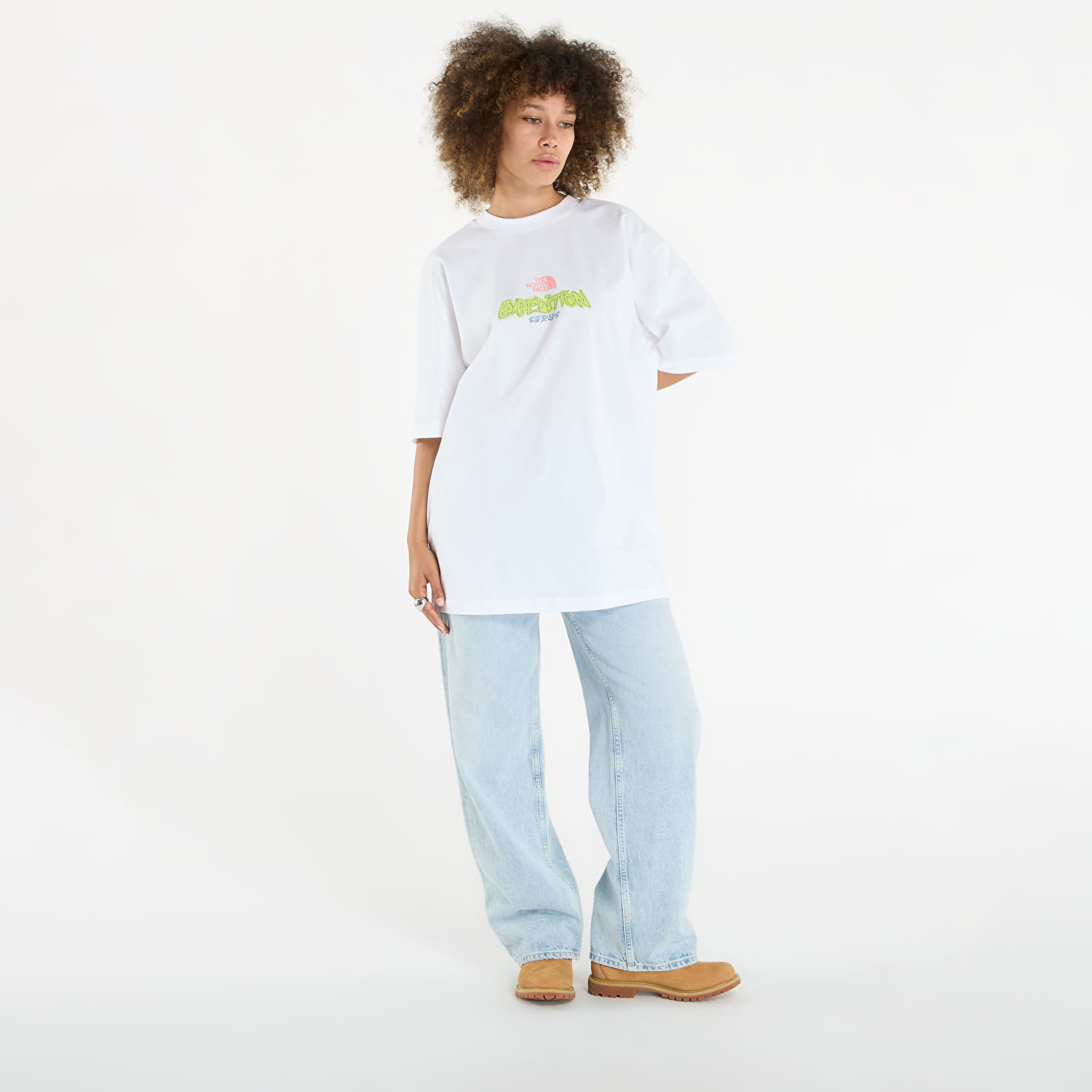 T-shirts The North Face U Expedition Celebration Oversized S/S Tee UNISEX TNF White