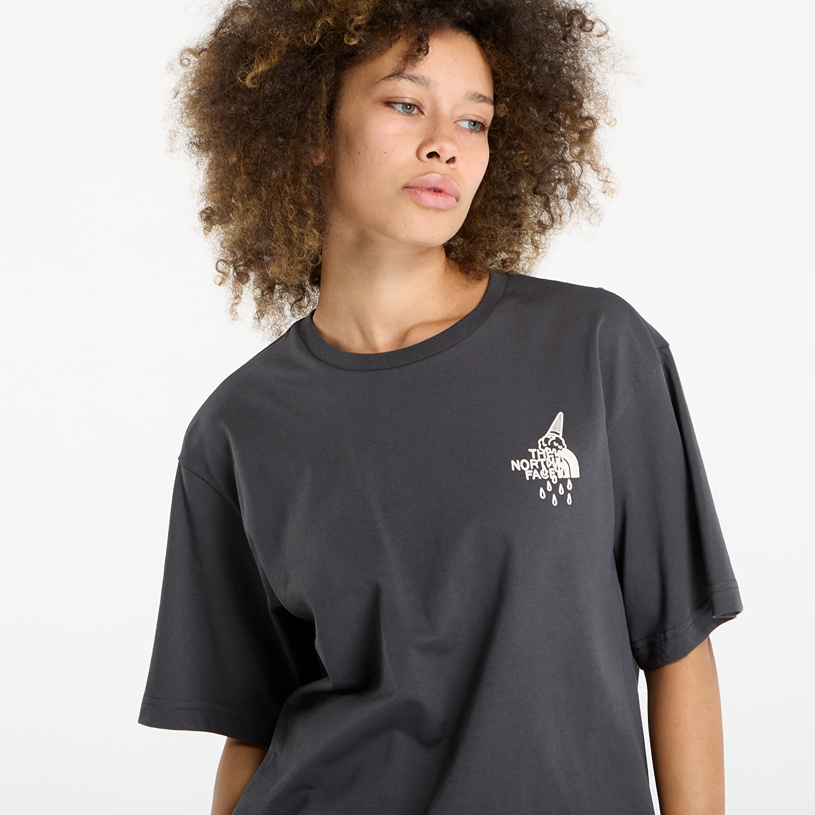 Trička The North Face U Powder Days Relaxed S/S Tee Graphic UNISEX Asphalt Grey