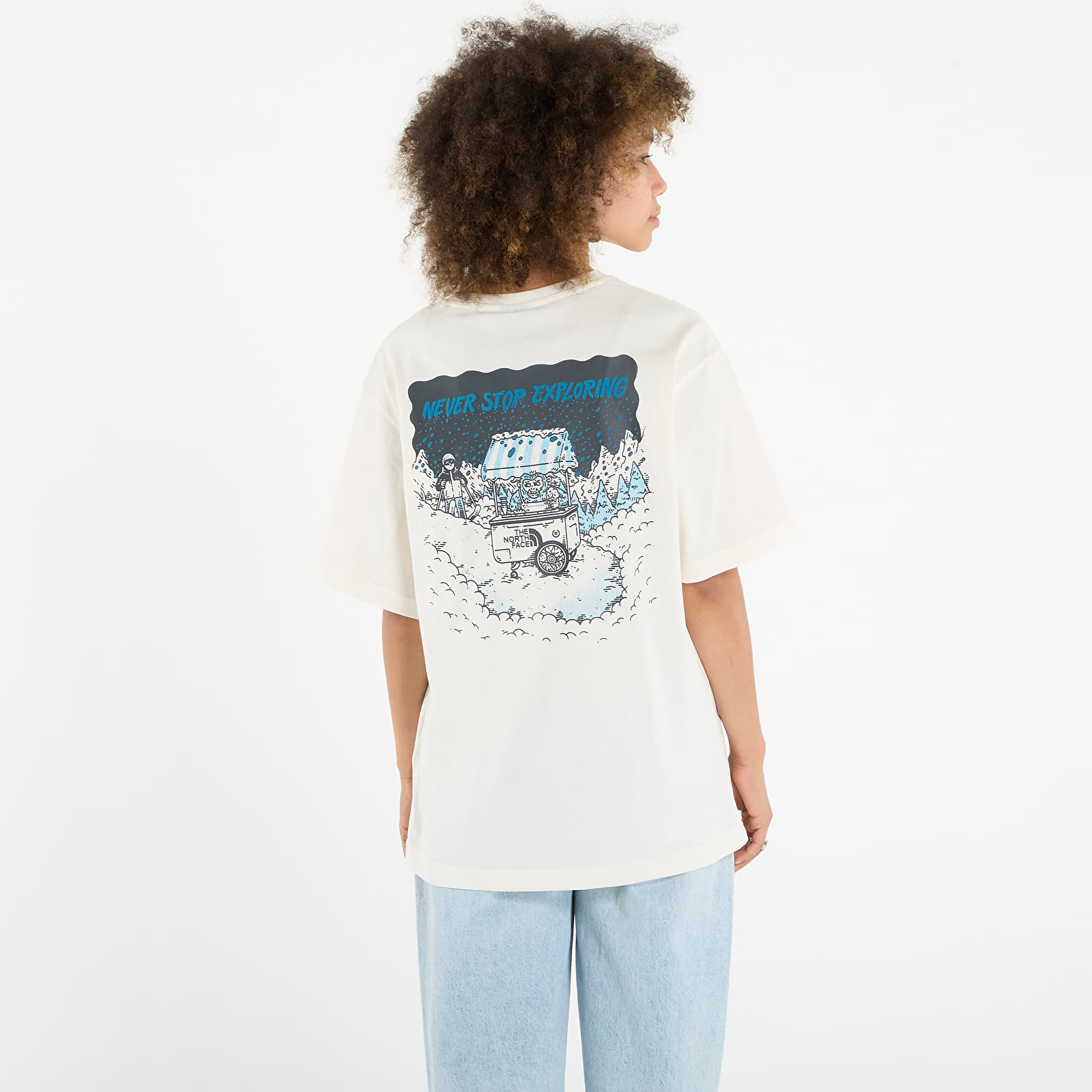 Tričká The North Face U Powder Days Relaxed S/S Tee Graphic UNISEX White Dune