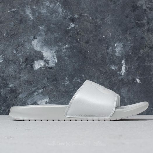 Women s shoes Nike Benassi JDI Metallic QS WMNS Metallic Summit White Summit White Footshop