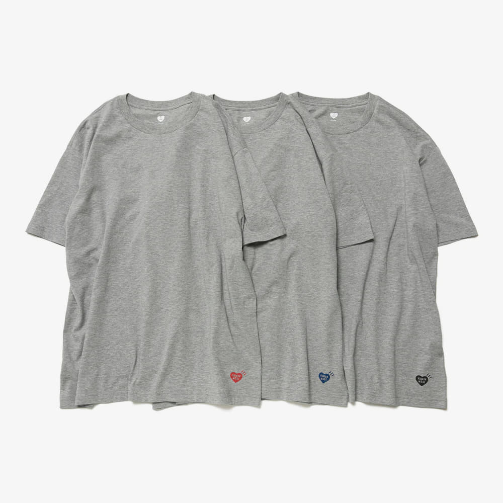 T-paidat HUMAN MADE 3-Pack T-Shirt Set Gray