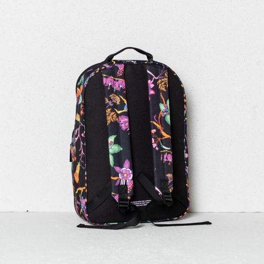 Adidas black floral backpack discount