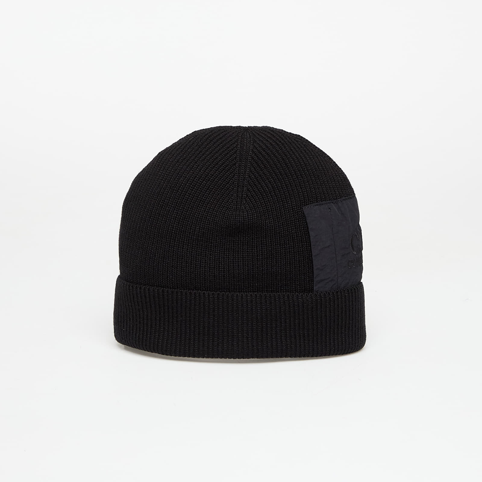Kape C.P. Company Extrafine Merino Wool Zip Pocket Beanie Black