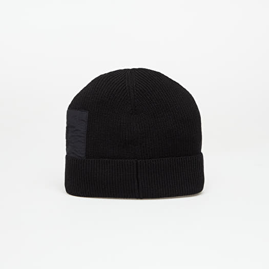 Hats C.P. Company Extrafine Merino Wool Zip Pocket Beanie Black