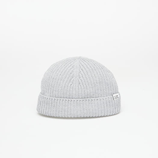 C.P. Company Extrafine Merino Fisherman Beanie Moon Melange Grey