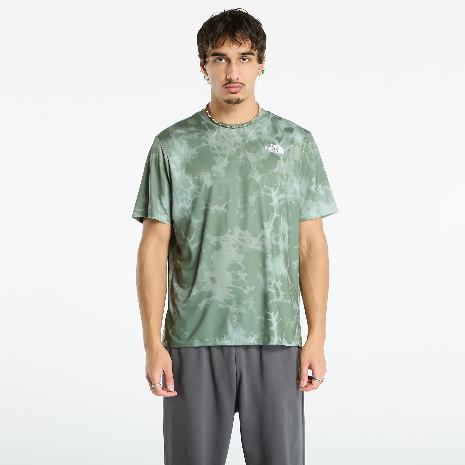 Tricou The North Face M 24/7 Short Sleeves Regular Tee Bark Mist Light Refractions Print S