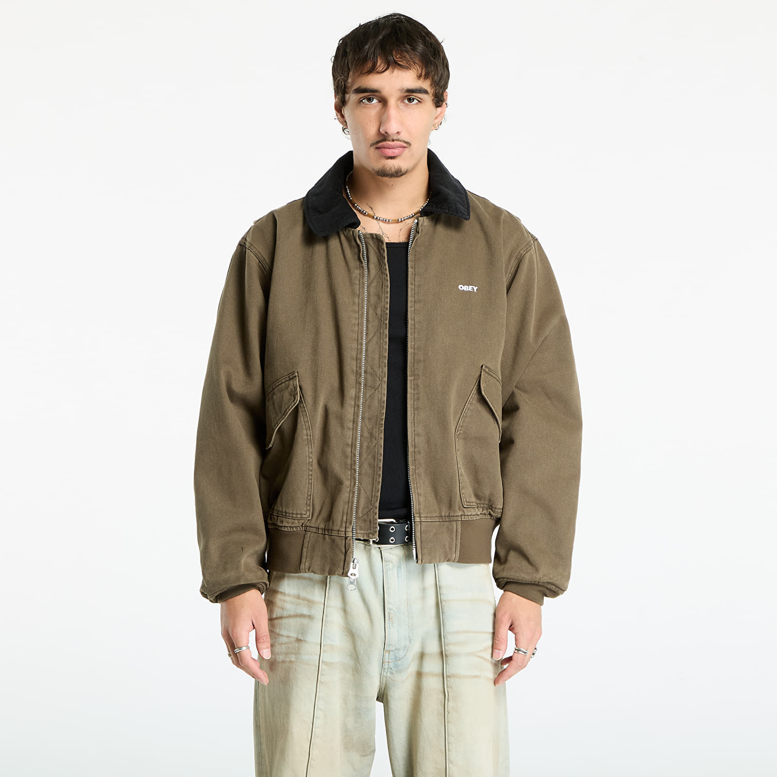 Jachetă OBEY Fade Wash Cwu Jacket Wren Faded Wash XL