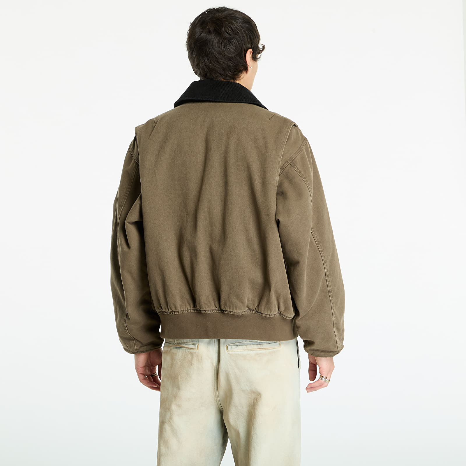 Pánske bundy OBEY Fade Wash Cwu Jacket Wren Faded Wash