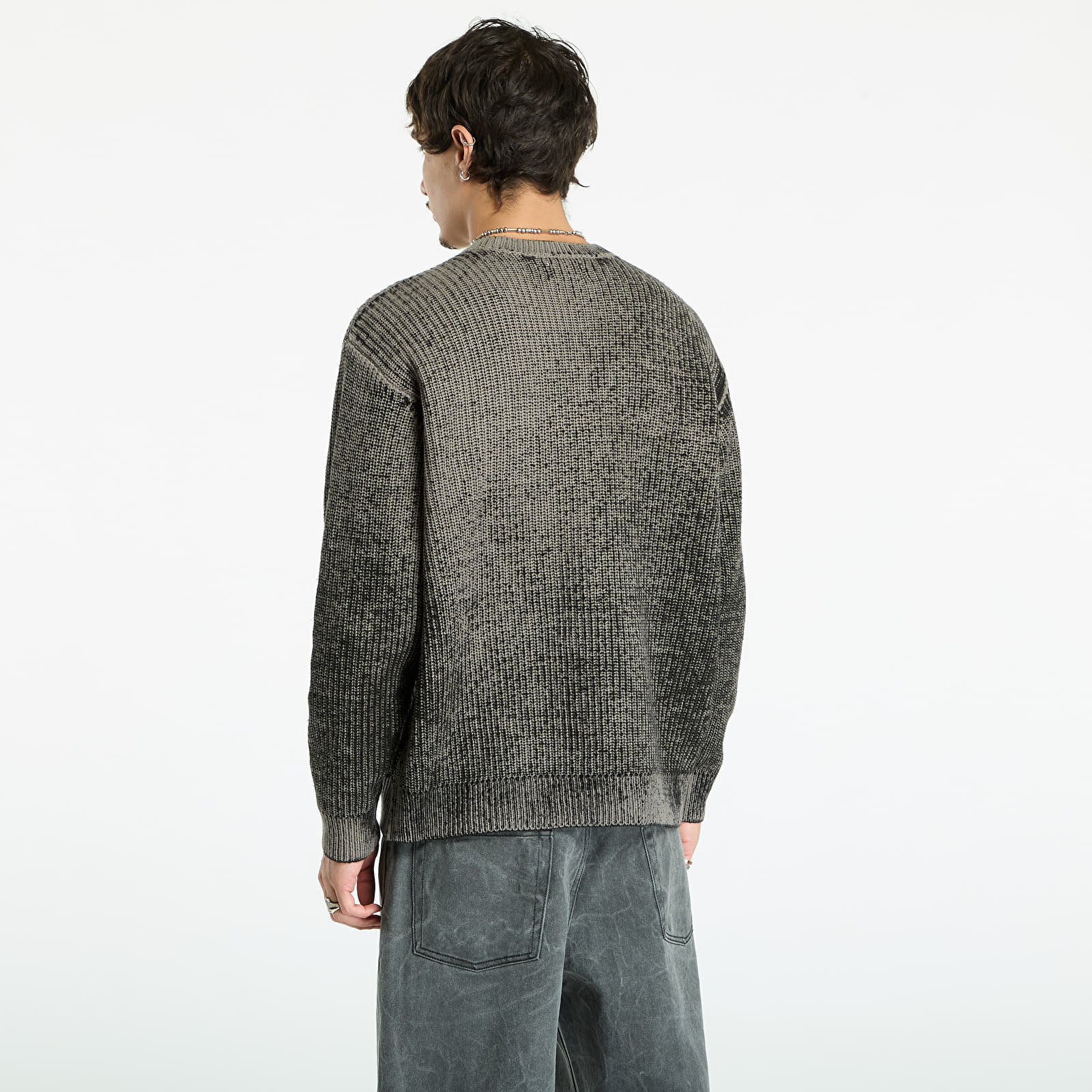 Pánske mikiny OBEY Spray Effect Sweater Black Multi