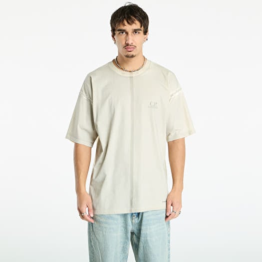 C.P. Company 24/1 Jersey Short Sleeve Printed Logo T-Shirt Pistachio Shell Beige