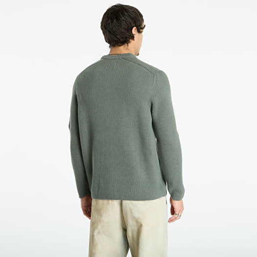 C.P. Company Full Rib Crewneck Lens Sweater Gunmetal Grey | Footshop