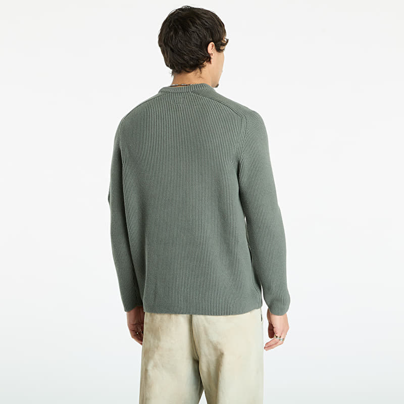 Sweaters C.P. Company Full Rib Crewneck Lens Sweater Gunmetal Grey