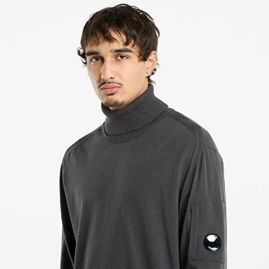C.P. Company Extrafine Merino Wool Turtleneck Sweater Dark Shadow