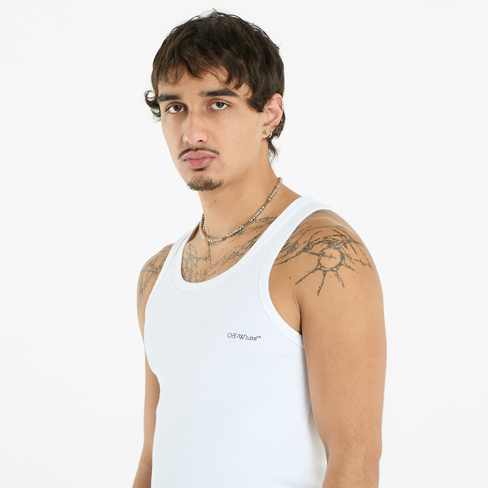 Majice bez rukava Off-White Off Bookish Rib Tanktop White/ Black