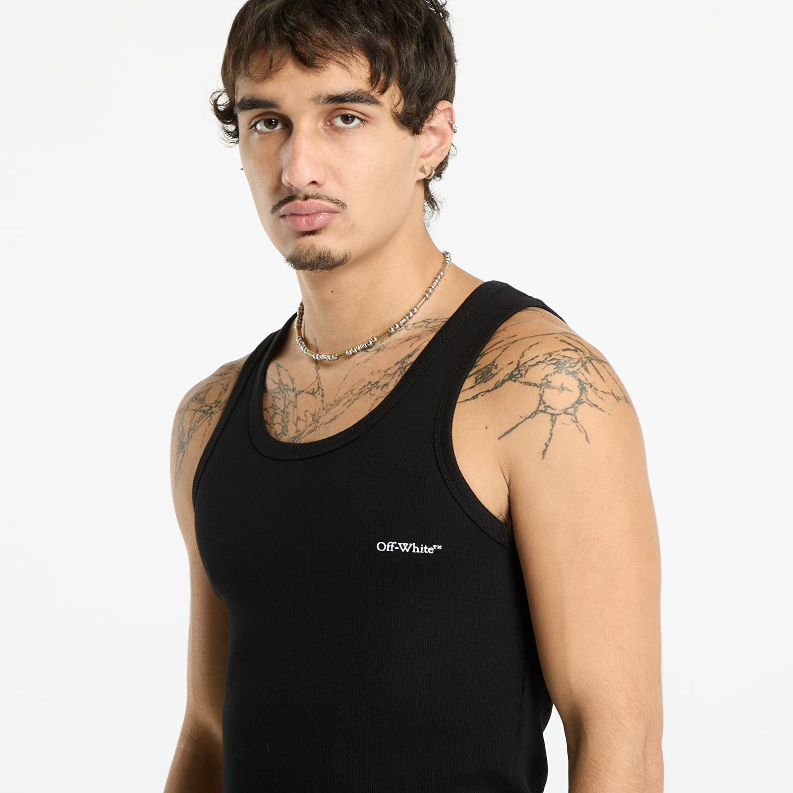 Majice bez rukava Off-White Off Bookish Rib Tanktop Black/ White
