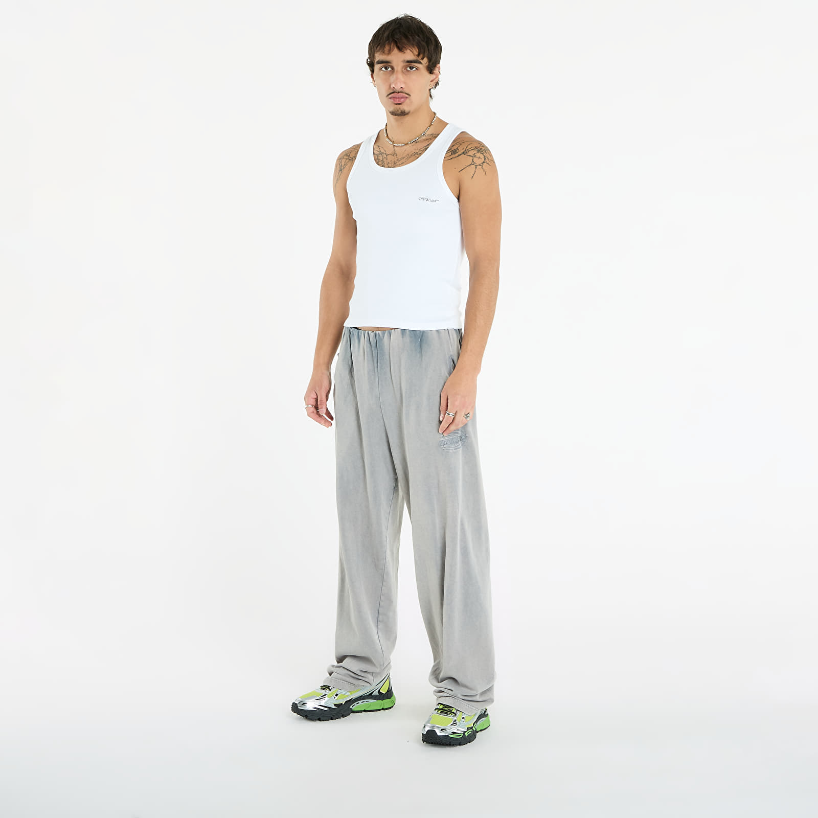Majice bez rukava Off-White Off Bookish Rib Tanktop White/ Black