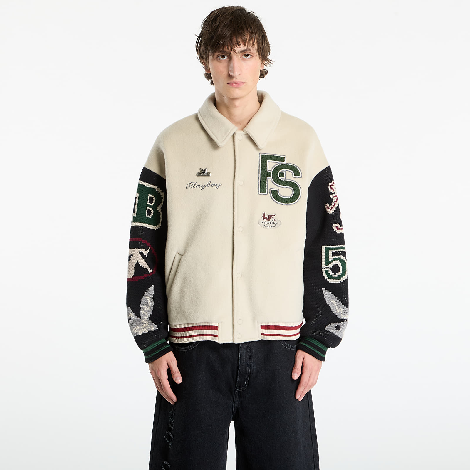 Takit Playboy x FTSHP Varsity Jacket UNISEX Grey
