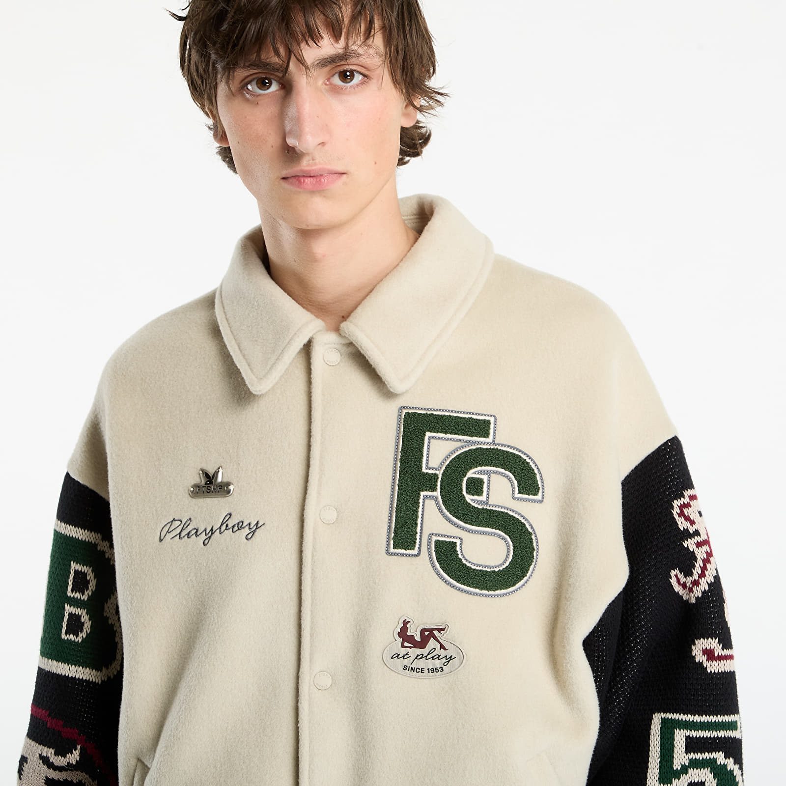 Takit Playboy x FTSHP Varsity Jacket UNISEX Grey