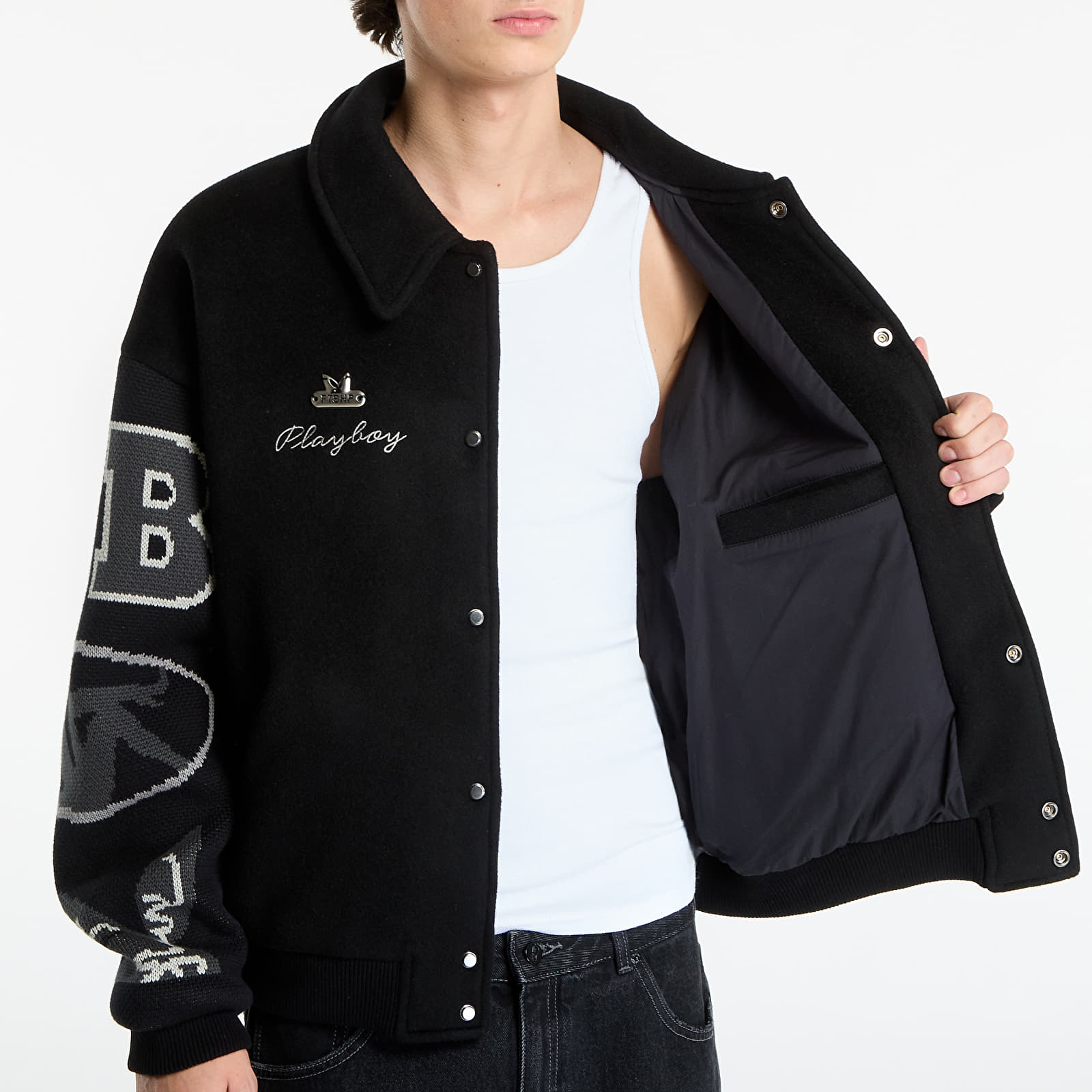 Takit Playboy x FTSHP Varsity Jacket UNISEX Black C