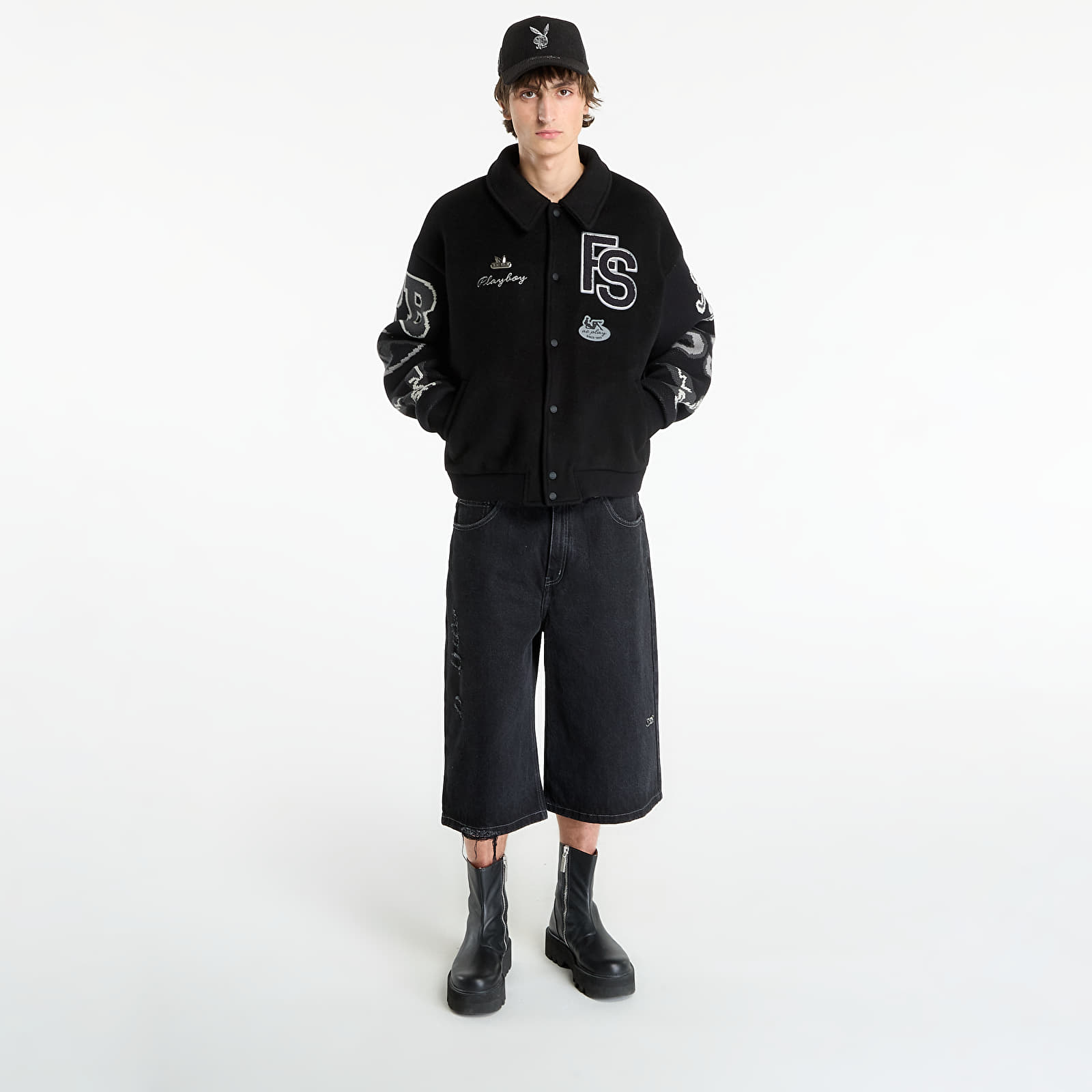 Takit Playboy x FTSHP Varsity Jacket UNISEX Black C