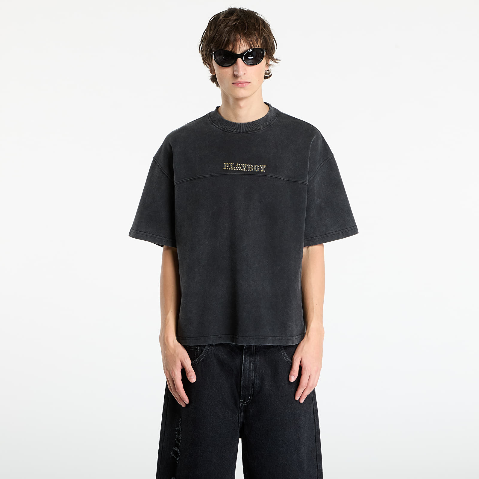 T-shirts Playboy x FTSHP Washed Tee UNISEX Washed Black