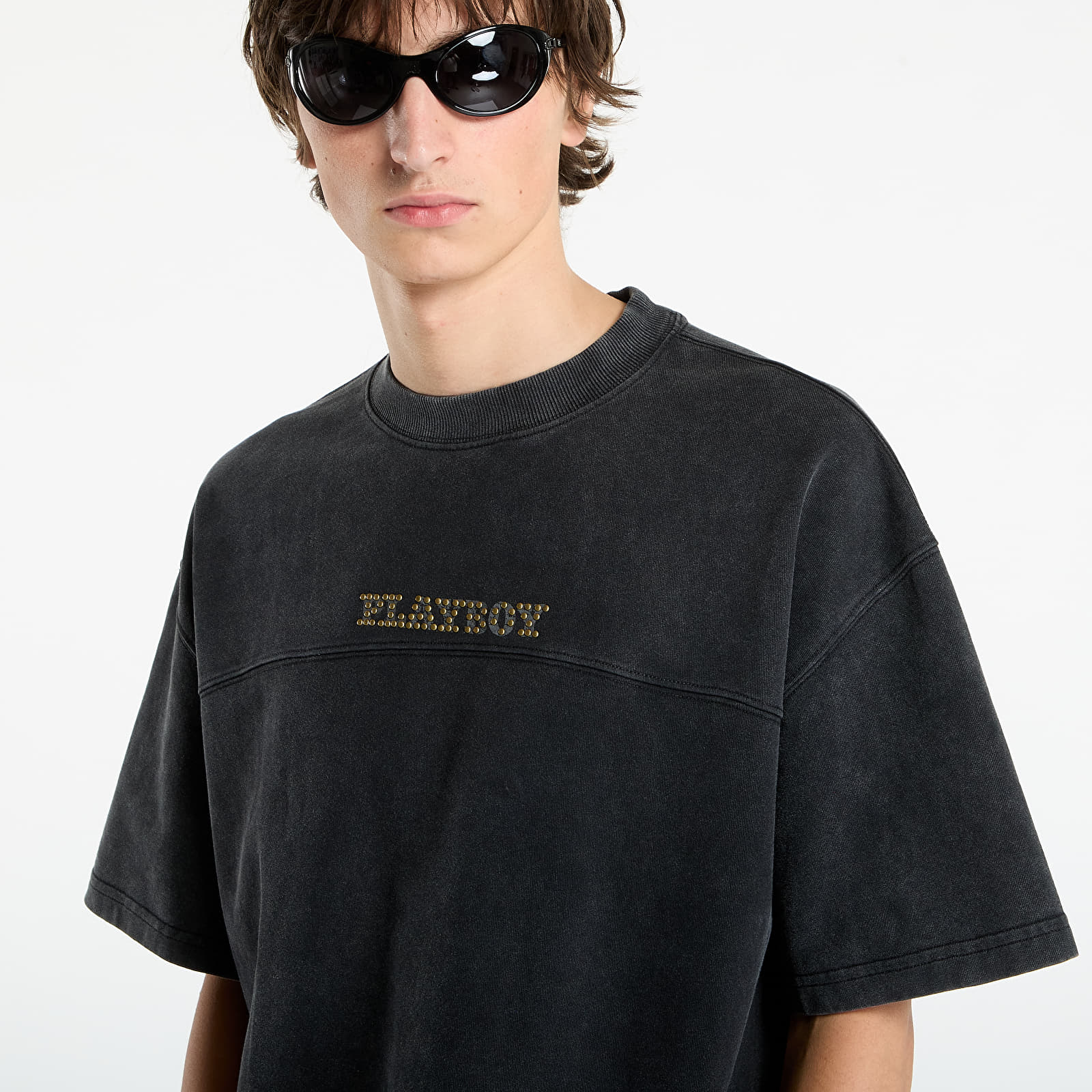 T-shirts Playboy x FTSHP Washed Tee UNISEX Washed Black