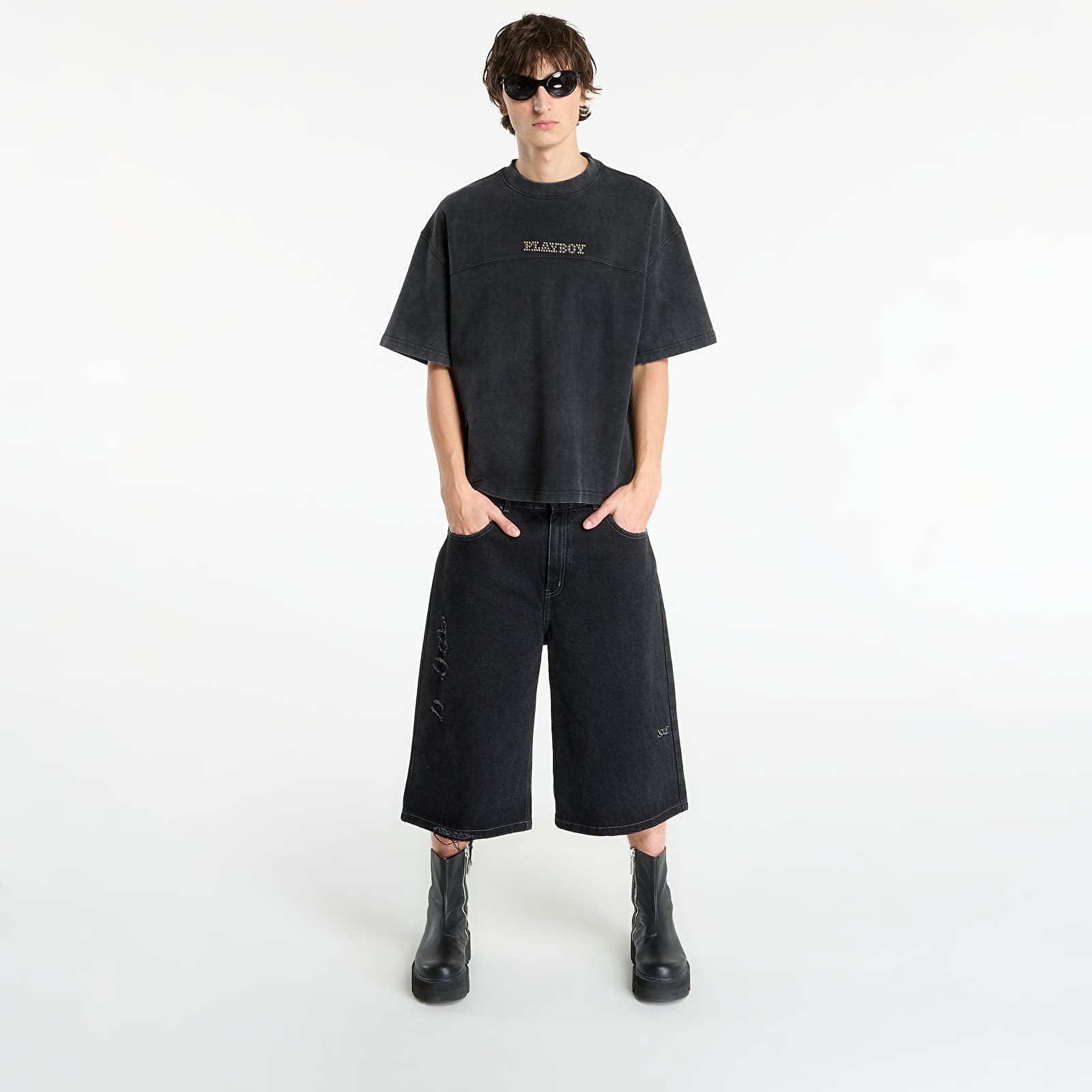 T-shirts Playboy x FTSHP Washed Tee UNISEX Washed Black