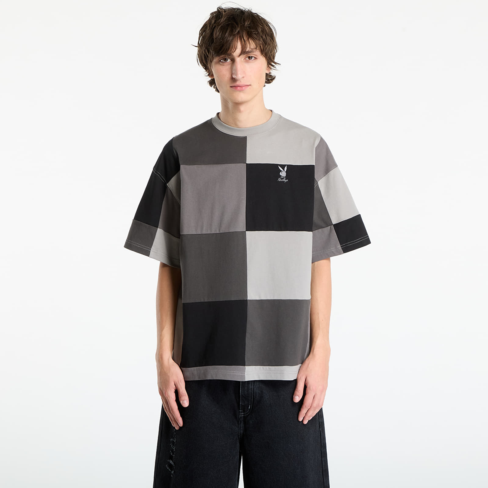 Tricou Playboy x FTSHP Patchwork Tee UNISEX Grey S