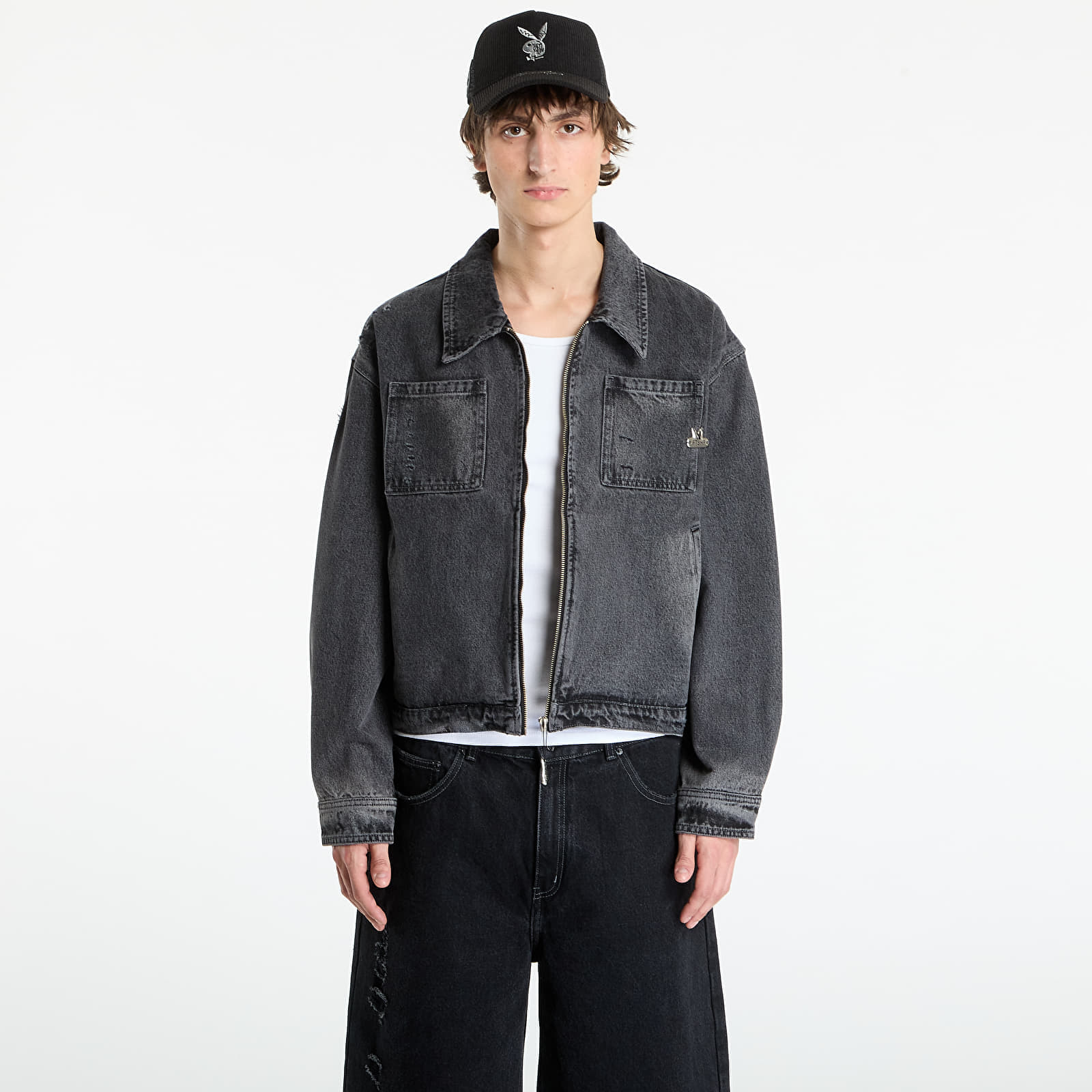 Jachetă Playboy x FTSHP Denim Jacket UNISEX Black S