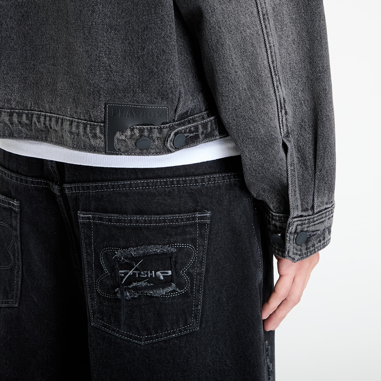 Takit Playboy x FTSHP Denim Jacket UNISEX Black