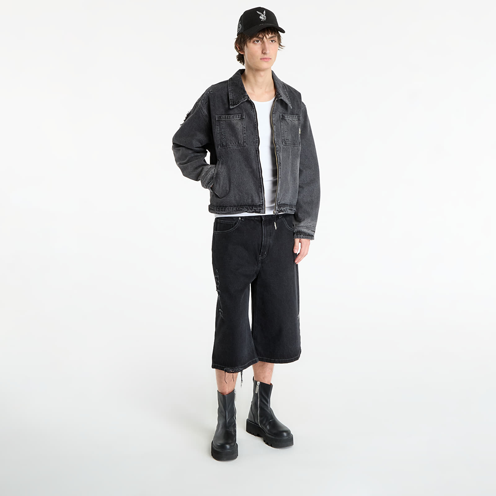 Takit Playboy x FTSHP Denim Jacket UNISEX Black