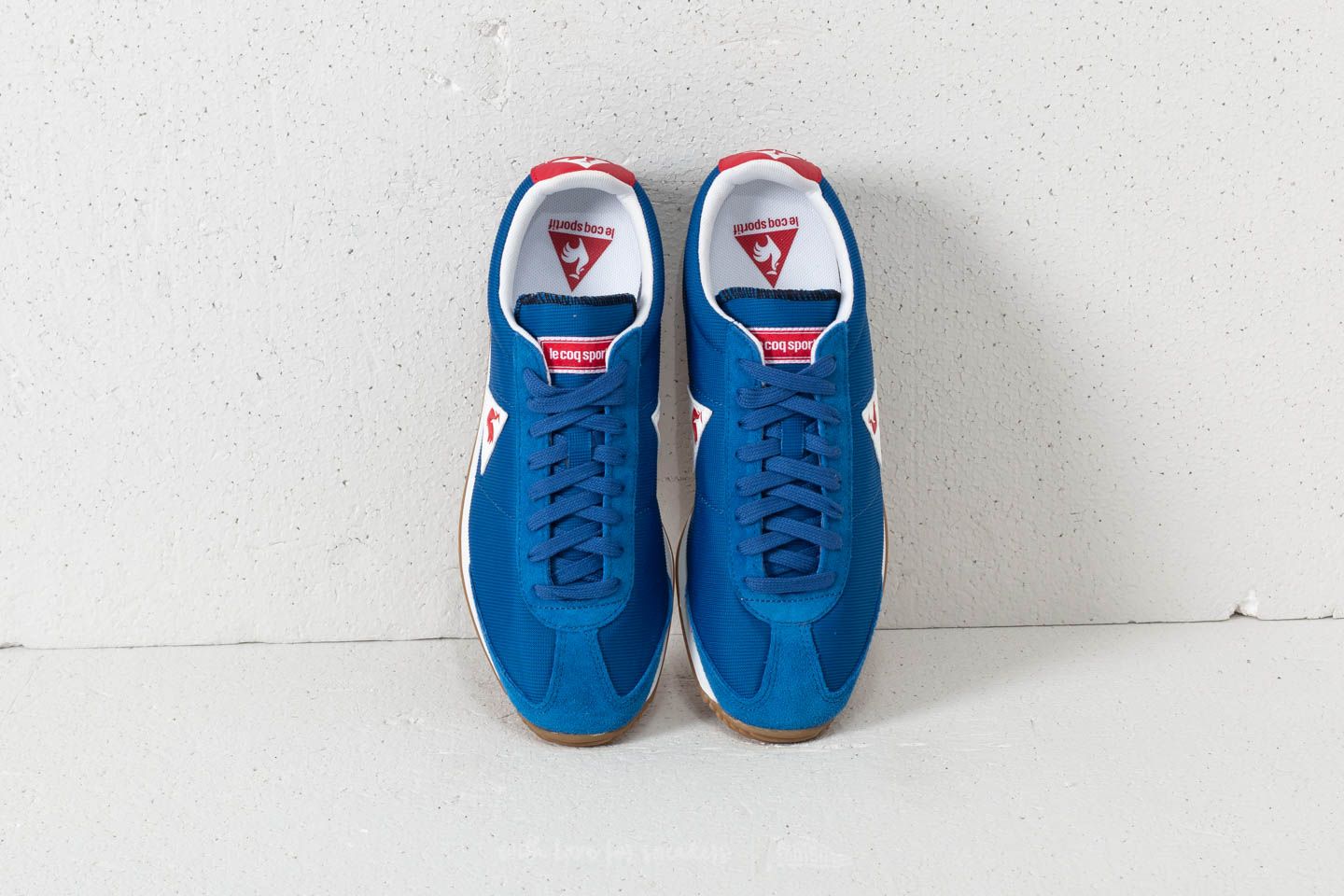 Men s shoes le coq sportif Quartz Nylon Suede Classic Blue Footshop