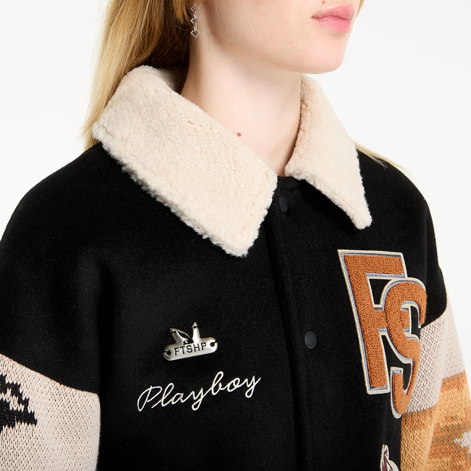 Takit Playboy x FTSHP Varsity Jacket UNISEX Black