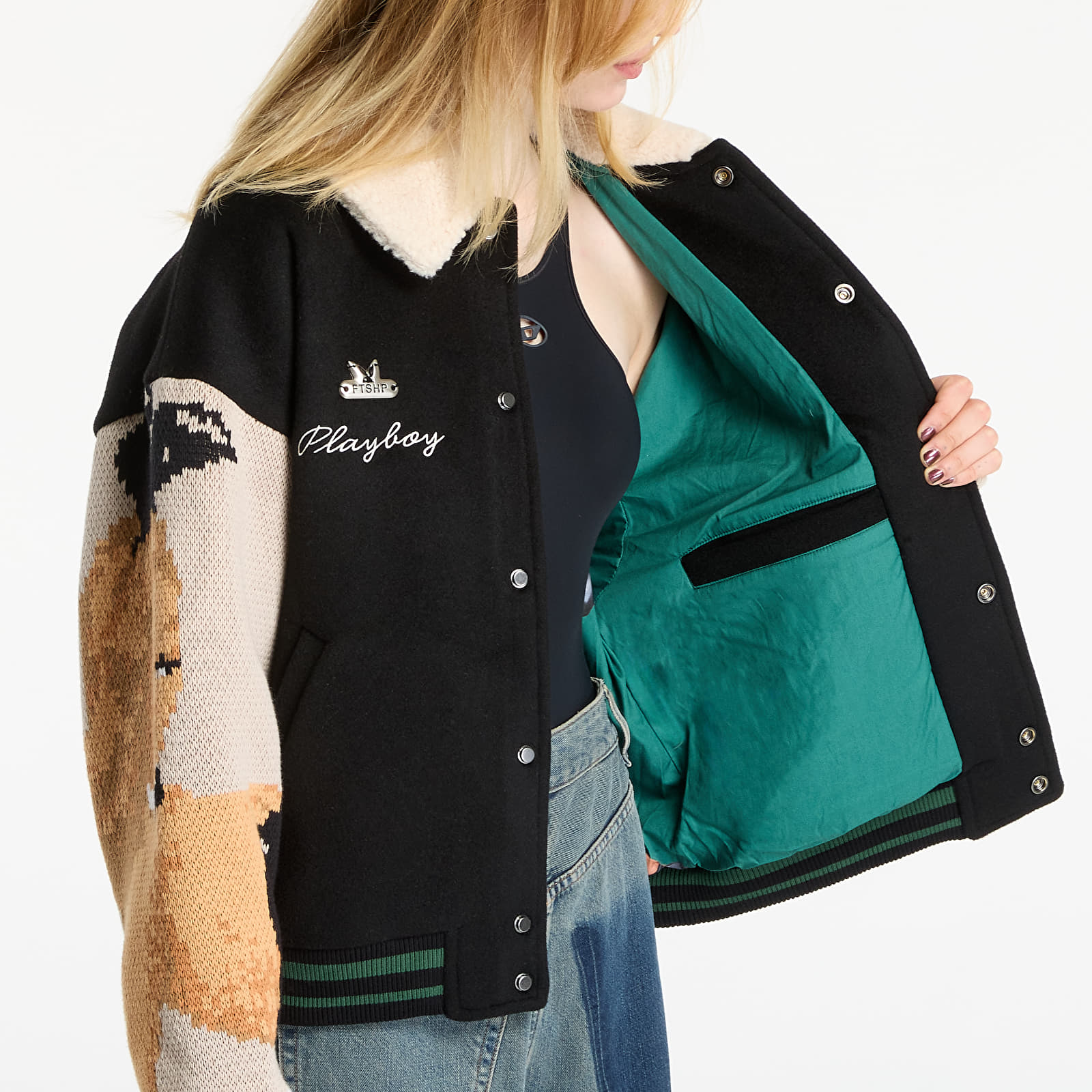 Takit Playboy x FTSHP Varsity Jacket UNISEX Black