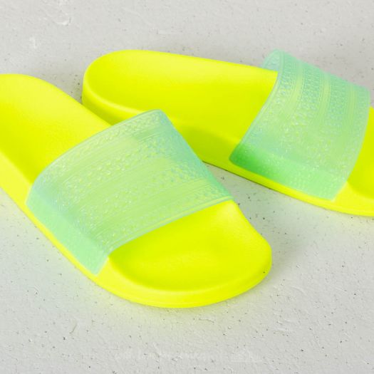 Solar yellow adidas slides discount