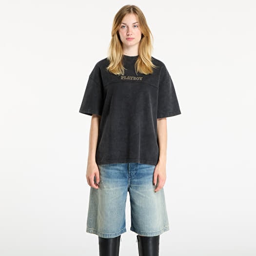 T-shirt Playboy x FTSHP Washed Tee UNISEX Washed Black