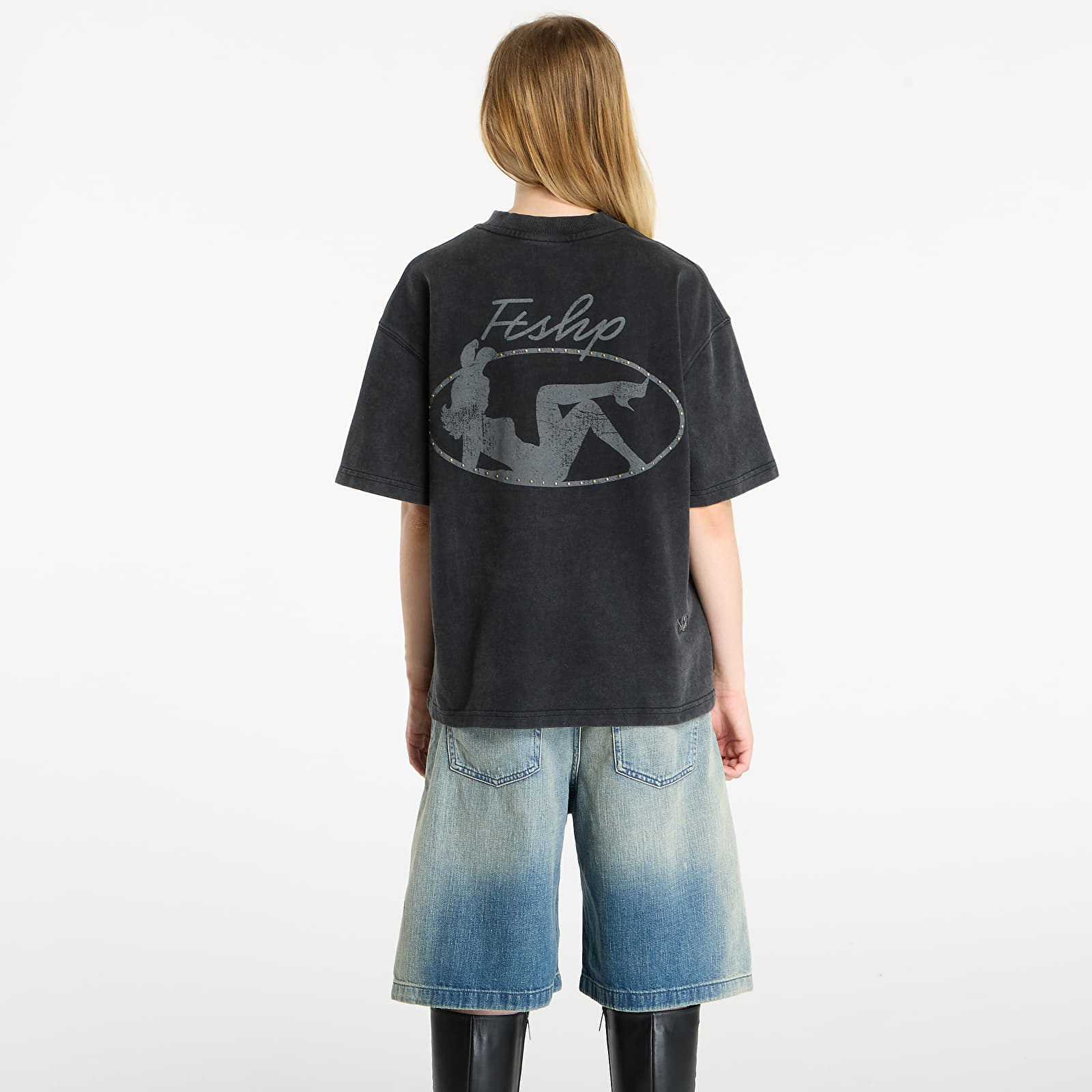 T-shirts Playboy x FTSHP Washed Tee UNISEX Washed Black