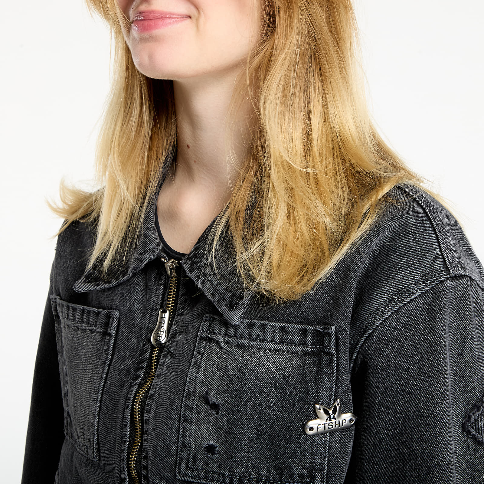 Takit Playboy x FTSHP Denim Jacket UNISEX Black