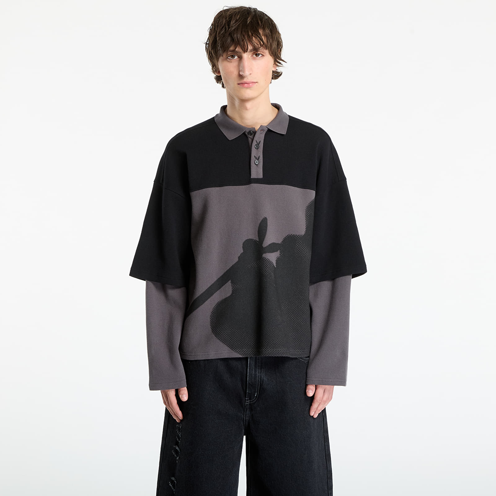 T-paidat Playboy x FTSHP Double Sleeve Polo UNISEX Black