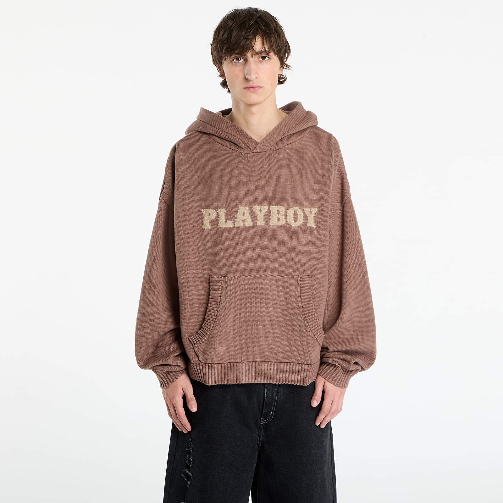 Pulover Playboy x FTSHP Sweater Hoodie UNISEX Brown L